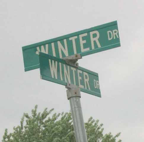 corner of Winter Drive and Winter Drive