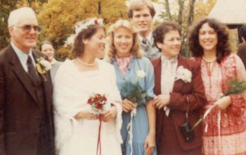 Dean, Diana, Jeanette, Larry, Georgie & Cathy at Diana's wedding