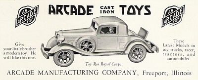 Arcade Toys ad in 1931 Polaris