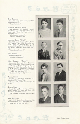 Page from 1931 Polaris, seniors