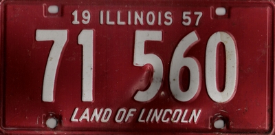 1957 license plate
