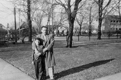 Tony Spataro with his farher at St. Vincents in 1949