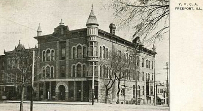 card postmarked 1907 showing the YMCA