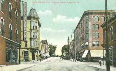 looking north on South Galena Avenue