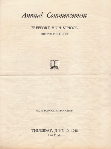 The Commencement Program, Thursday June 10, 1948, in the FHS Gym.